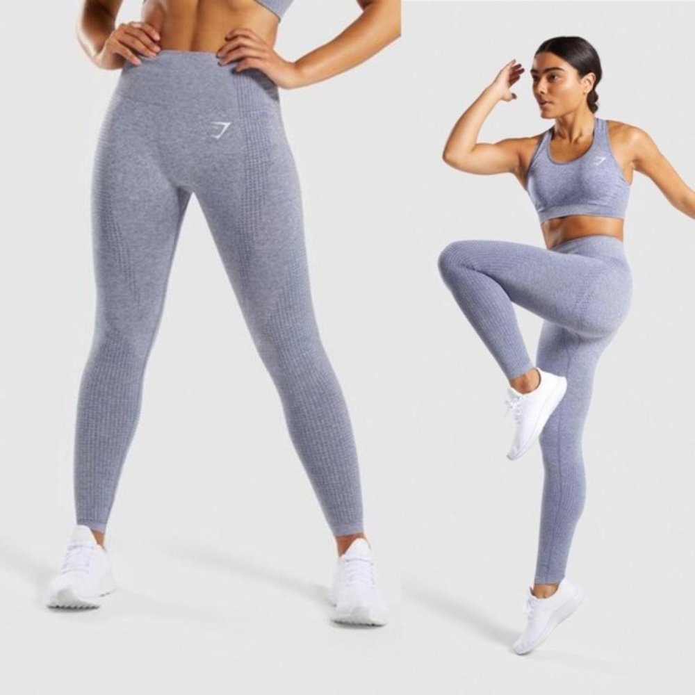 Gymshark Vital Seamless Leggings Steel Blue Marl